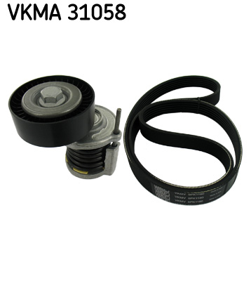 SKF VKMA 31058 Hosszbordásszíj+ görgő, szíjkészlet